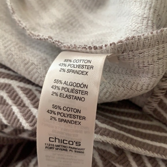 CHICO’S Diamond Pattern Shawl Texas Taupe Jacket S - Picture 7 of 8